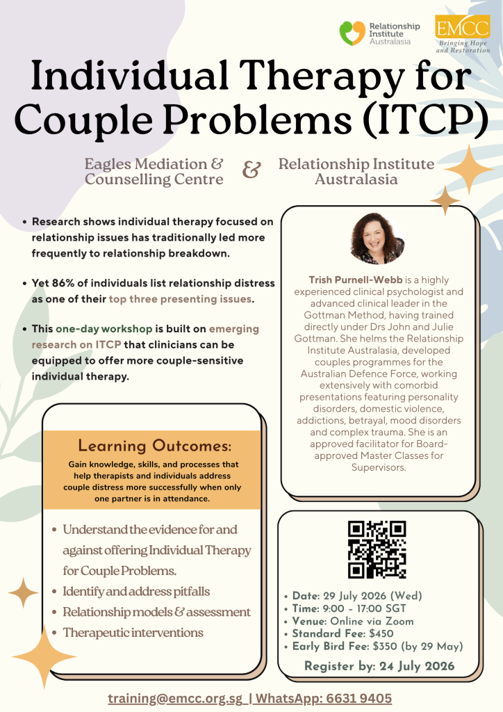 Individual Therapy for Couple Problems, advertisement flyer page one